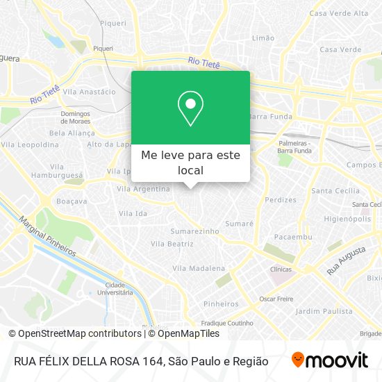 RUA FÉLIX DELLA ROSA 164 mapa