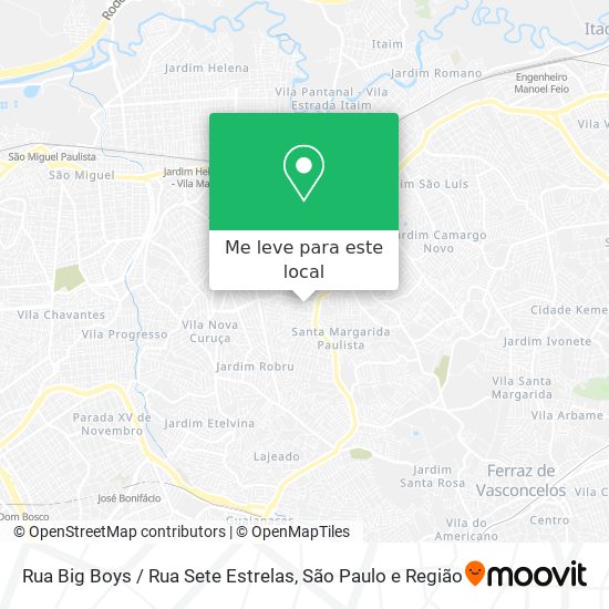 Rua Big Boys / Rua Sete Estrelas mapa