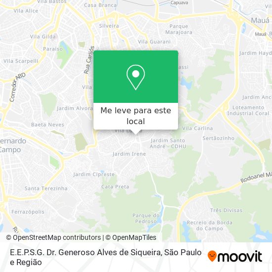 E.E.P.S.G. Dr. Generoso Alves de Siqueira mapa