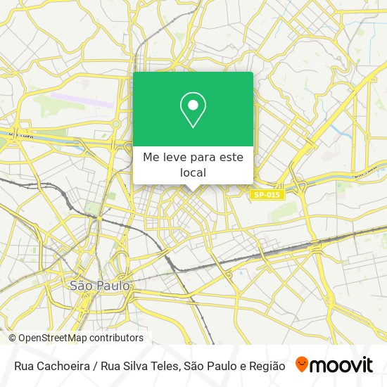Rua Cachoeira / Rua Silva Teles mapa