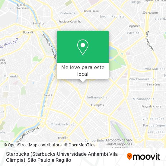 Starbucks (Starbucks-Universidade Anhembi Vila Olimpia) mapa
