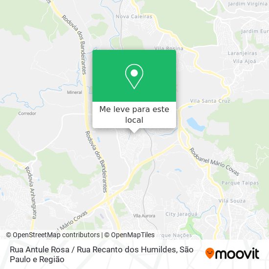 Rua Antule Rosa / Rua Recanto dos Humildes mapa