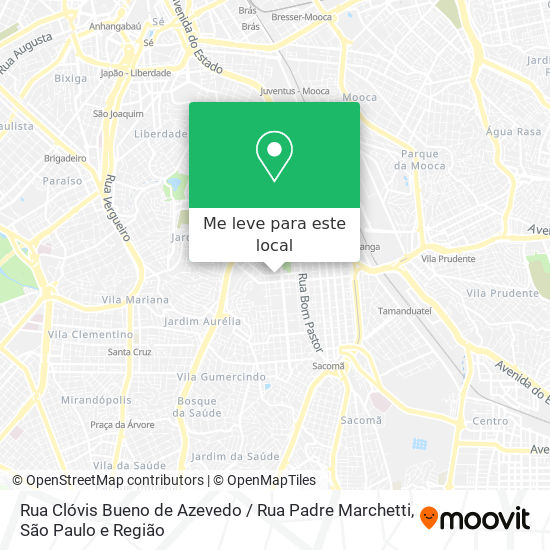 Rua Clóvis Bueno de Azevedo / Rua Padre Marchetti mapa