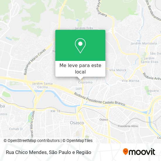 Rua Chico Mendes mapa