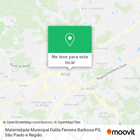 Maternidade Municipal Dalila Ferreira Barbosa-PS mapa