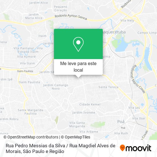 Rua Pedro Messias da Silva / Rua Magdiel Alves de Morais mapa