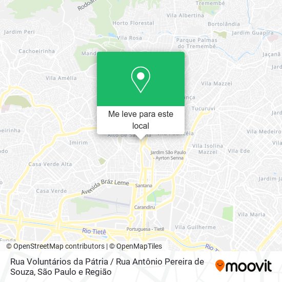 Rua Voluntários da Pátria / Rua Antônio Pereira de Souza mapa