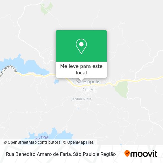Rua Benedito Amaro de Faria mapa