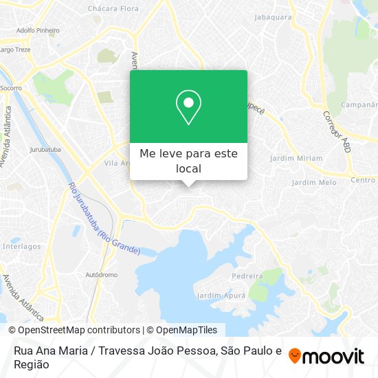Rua Ana Maria / Travessa João Pessoa mapa
