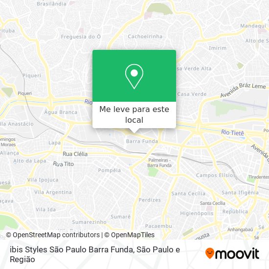 ibis Styles São Paulo Barra Funda mapa