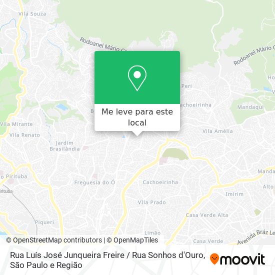 Rua Luís José Junqueira Freire / Rua Sonhos d'Ouro mapa