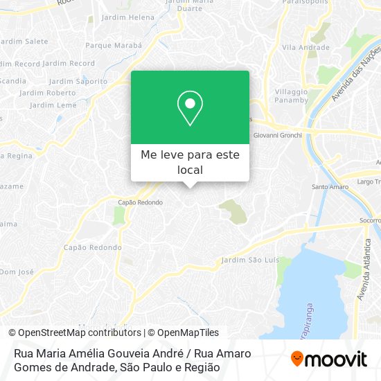 Rua Maria Amélia Gouveia André / Rua Amaro Gomes de Andrade mapa