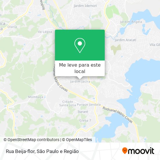 Rua Beija-flor mapa