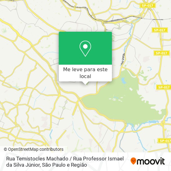 Rua Temístocles Machado / Rua Professor Ismael da Silva Júnior mapa