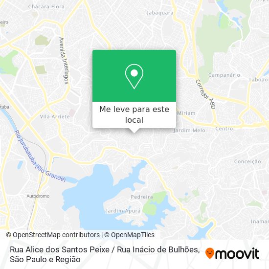 Rua Alice dos Santos Peixe / Rua Inácio de Bulhões mapa