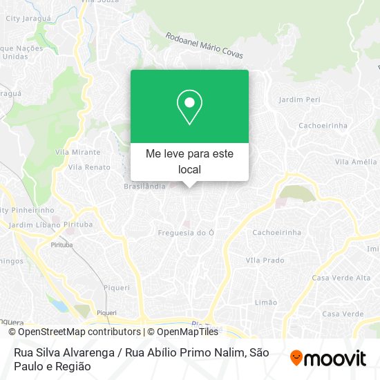 Rua Silva Alvarenga / Rua Abílio Primo Nalim mapa