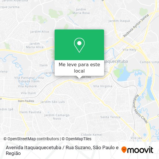 Avenida Itaquaquecetuba / Rua Suzano mapa