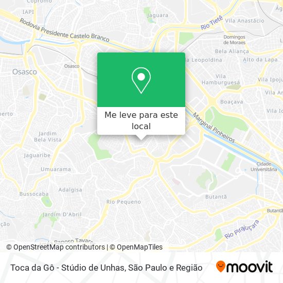 Toca da Gô - Stúdio de Unhas mapa