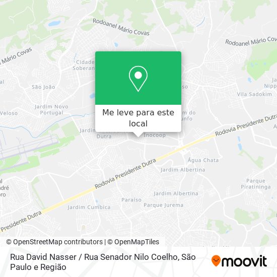 Rua David Nasser / Rua Senador Nilo Coelho mapa