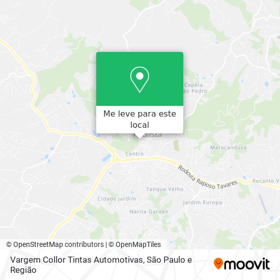 Vargem Collor Tintas Automotivas mapa
