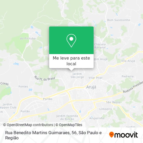 Rua Benedito Martins Guimaraes, 56 mapa