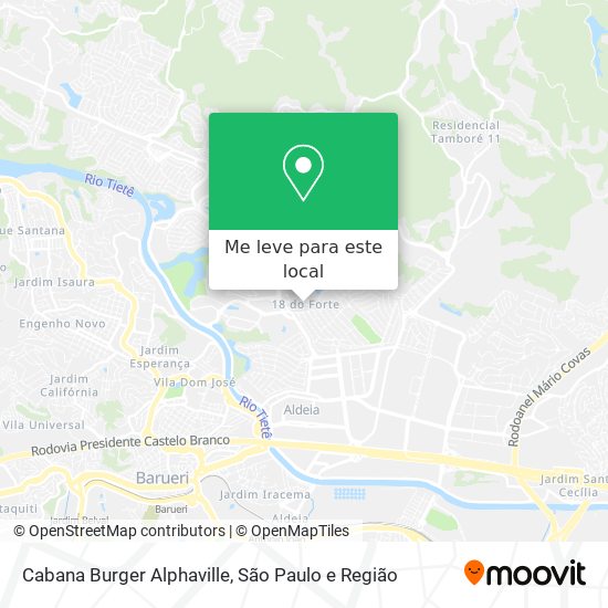 Cabana Burger Alphaville mapa
