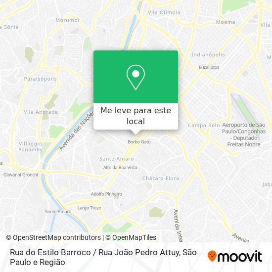 Rua do Estilo Barroco / Rua João Pedro Attuy mapa