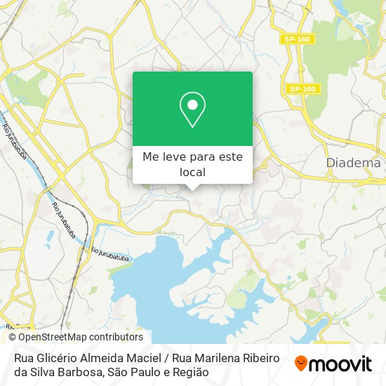 Rua Glicério Almeida Maciel / Rua Marilena Ribeiro da Silva Barbosa mapa