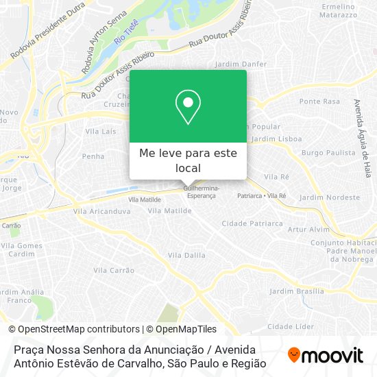 Praça Nossa Senhora da Anunciação / Avenida Antônio Estêvão de Carvalho mapa