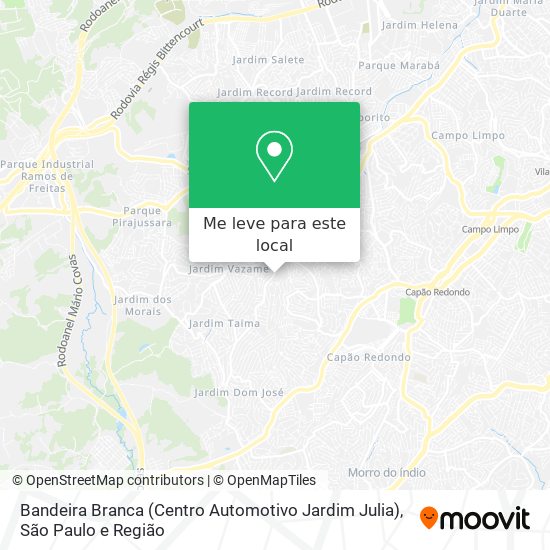 Bandeira Branca (Centro Automotivo Jardim Julia) mapa