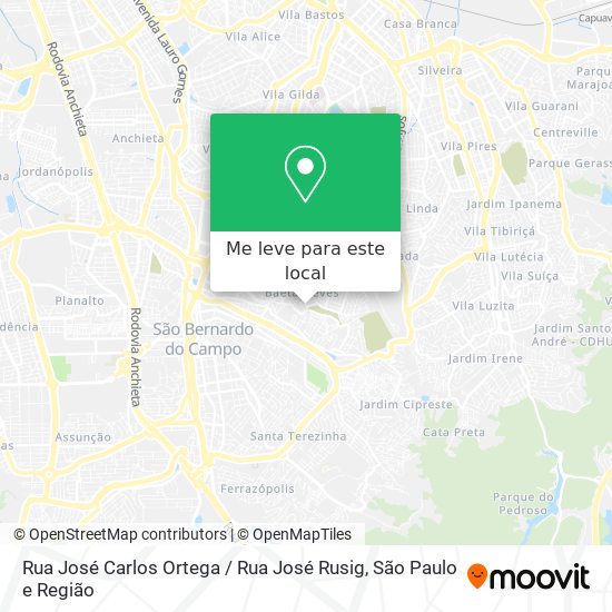 Rua José Carlos Ortega / Rua José Rusig mapa