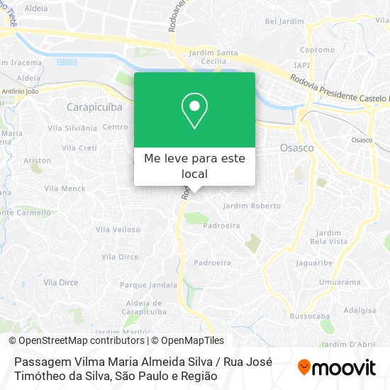 Passagem Vilma Maria Almeida Silva / Rua José Timótheo da Silva mapa