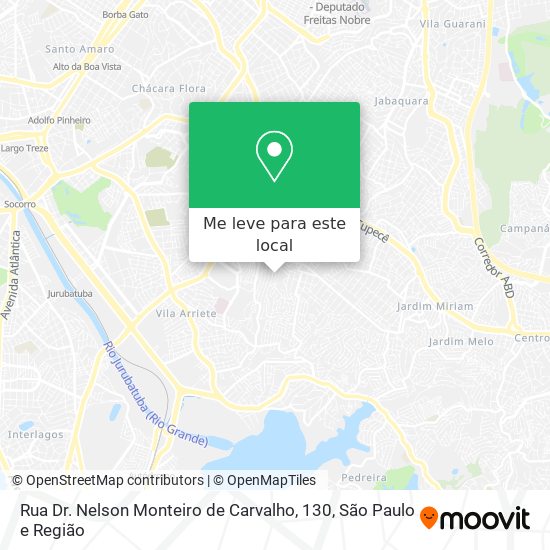 Rua Dr. Nelson Monteiro de Carvalho, 130 mapa