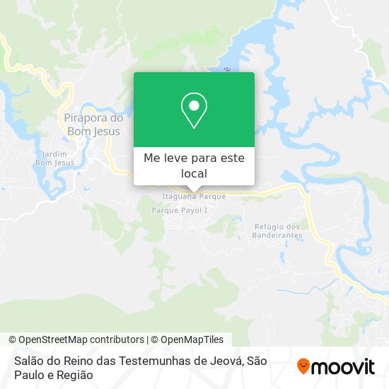 Salão do Reino das Testemunhas de Jeová mapa