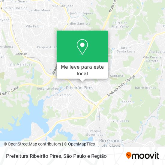 Prefeitura Ribeirão Pires mapa