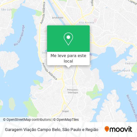 Garagem Viação Campo Belo mapa