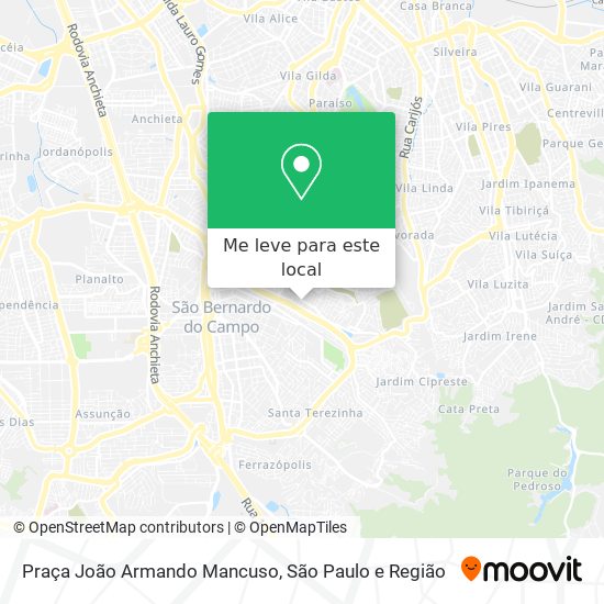 Praça João Armando Mancuso mapa