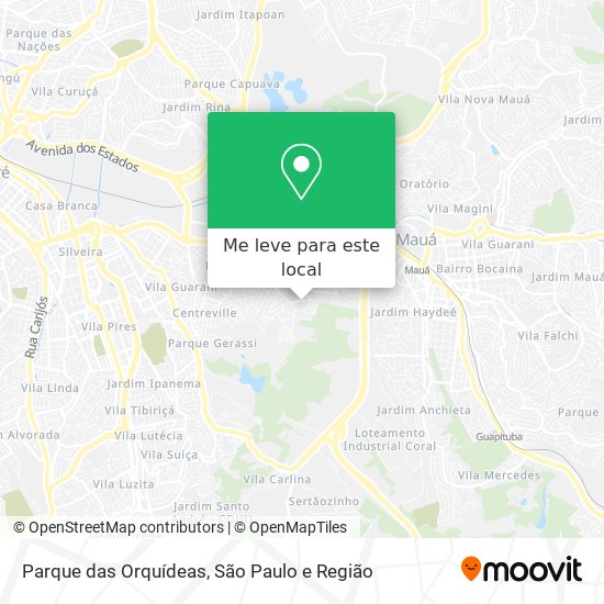 Parque das Orquídeas mapa
