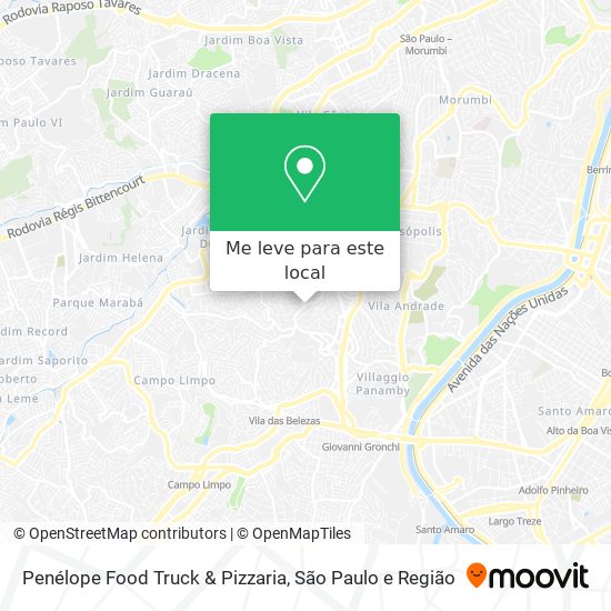 Penélope Food Truck & Pizzaria mapa