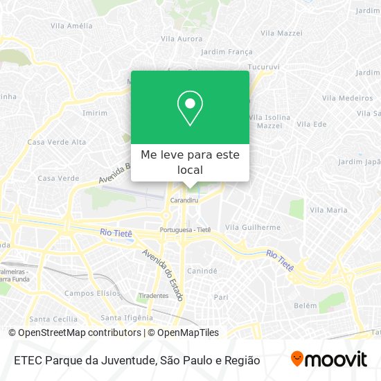 ETEC Parque da Juventude mapa