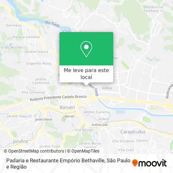 Padaria e Restaurante Empório Bethaville mapa