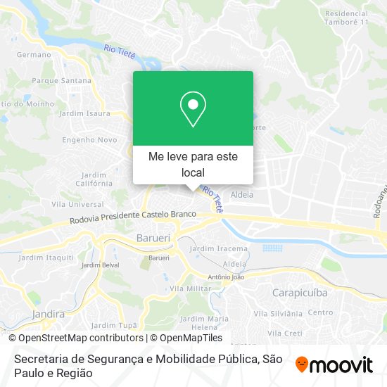Secretaria de Segurança e Mobilidade Pública mapa