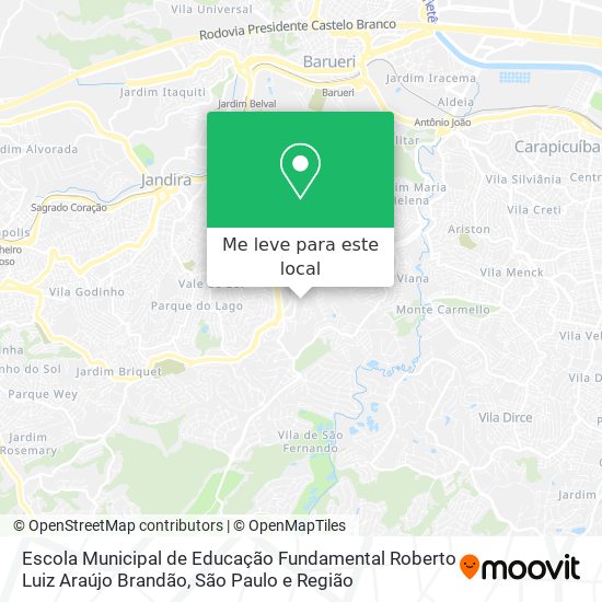 Escola Municipal de Educação Fundamental Roberto Luiz Araújo Brandão mapa