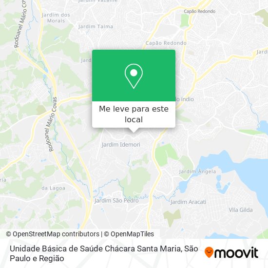 Unidade Básica de Saúde Chácara Santa Maria mapa