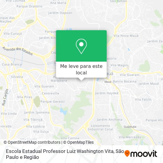 Escola Estadual Professor Luiz Washington Vita mapa