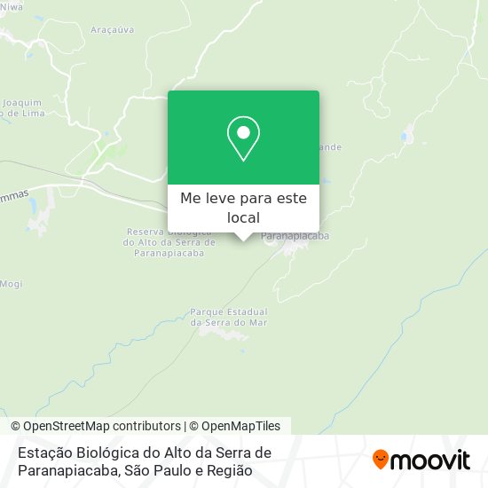 Estação Biológica do Alto da Serra de Paranapiacaba mapa