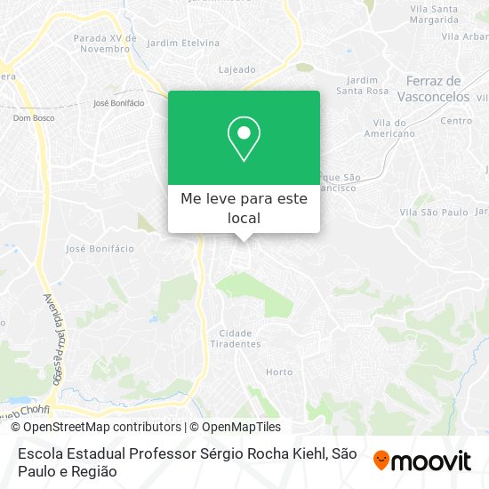 Escola Estadual Professor Sérgio Rocha Kiehl mapa