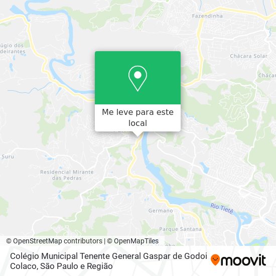 Colégio Municipal Tenente General Gaspar de Godoi Colaco mapa