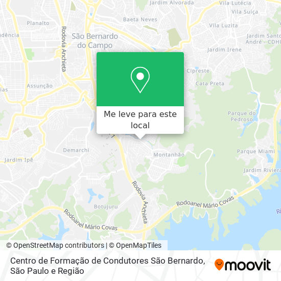Centro de Formação de Condutores São Bernardo mapa