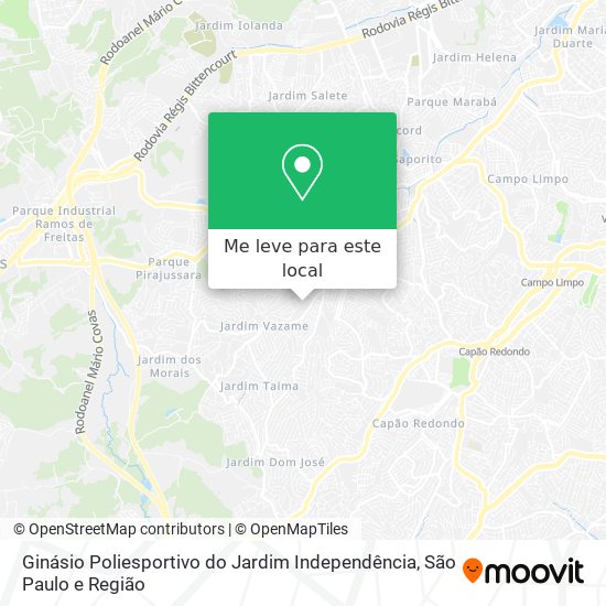 Ginásio Poliesportivo do Jardim Independência mapa